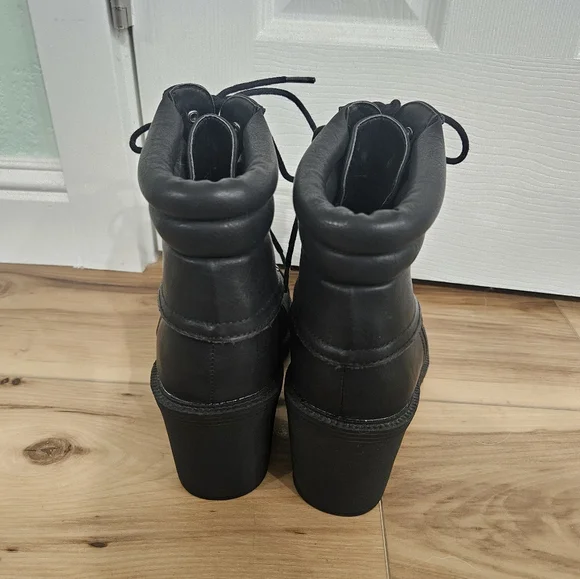 Torrid Black Heeled Boots Size 11W with Chunky Heel - Picture 3 of 10